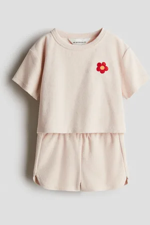 H&M 2-piece terry top and shorts set