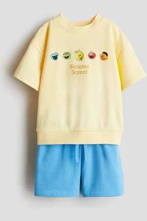 H&M 2-piece printed sweatshirt set