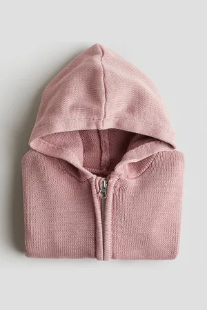 H&M Knitted cotton zip-through hoodie
