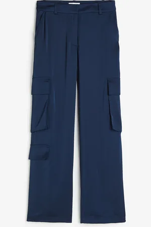H&M Satin cargo trousers