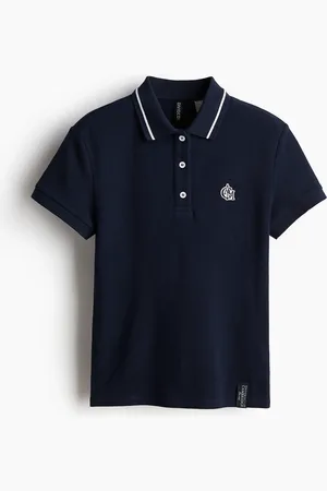 H&M Embroidered-motif piqué polo shirt