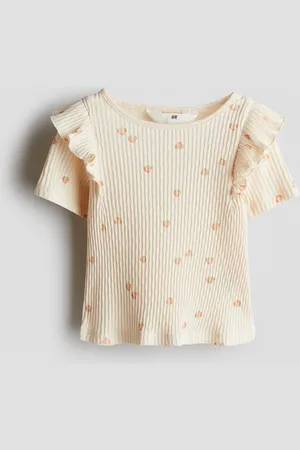 H&M Flounce-trimmed cotton top