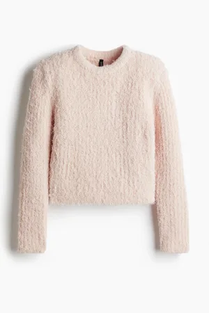 H&M Shoulder-pad fluffy-knit jumper