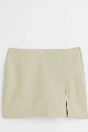 H&M Short linen-blend skirt