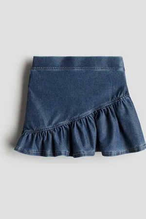 H&M Flounced denim-look skirt