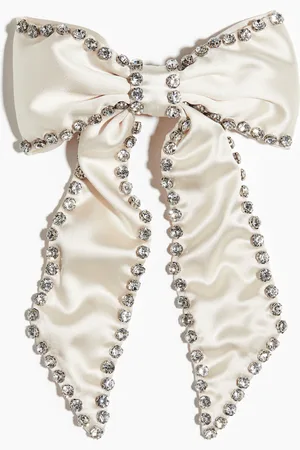 H&M Embellished satin bow hair clip