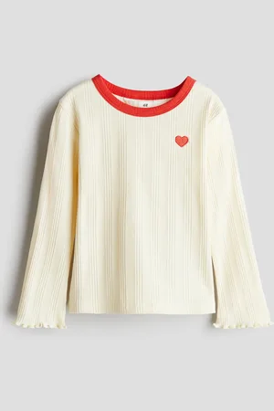 H&M Embroidery-detail jersey top