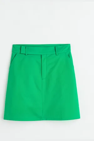 H&M Cotton twill A-line skirt