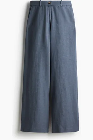 H&M Wide linen-blend trousers
