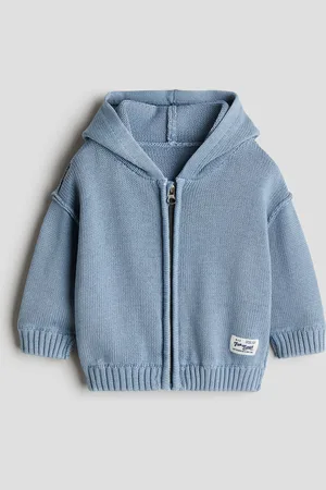 H&M Knitted cotton zip-through hoodie