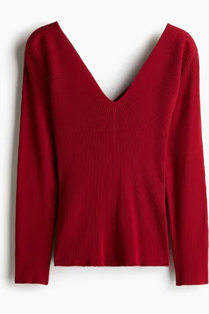 H&M Rib-knit V-neck top