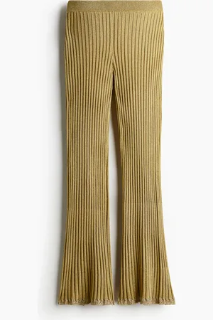 H&M Glittery rib-knit trousers