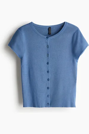 H&M Short-sleeved fine-knit cardigan
