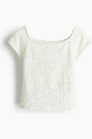 H&M Textured jersey top
