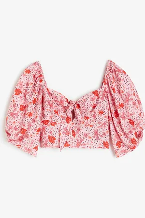 H&M Tie-detail cropped top