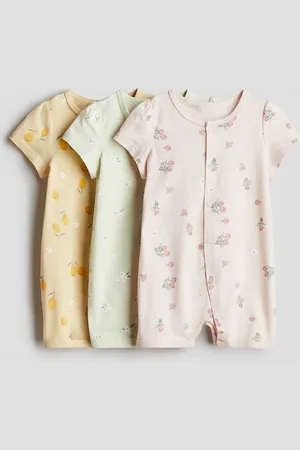 H&M 3-pack cotton sleepsuits