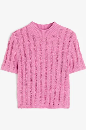 H&M Ladder-stitch-look knitted top