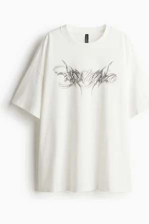 H&M Oversized motif-detail T-shirt