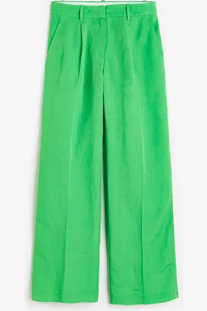 H&M Wide linen-blend trousers