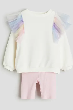 H&M 2-piece sweatshirt and cycling shorts set