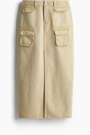 H&M Denim cargo maxi skirt