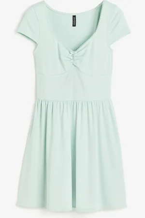 H&M Flared-skirt ribbed dress