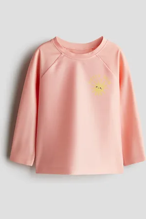 H&M UPF 50 motif-detail swim top
