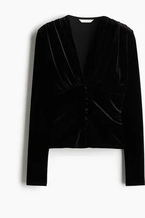 H&M Draped velour top
