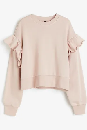 H&M Oversized frill-trimmed sweatshirt