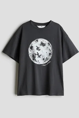 H&M Oversized print-motif T-shirt