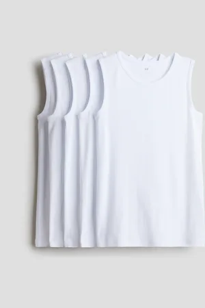 H&M 5-pack cotton vest tops