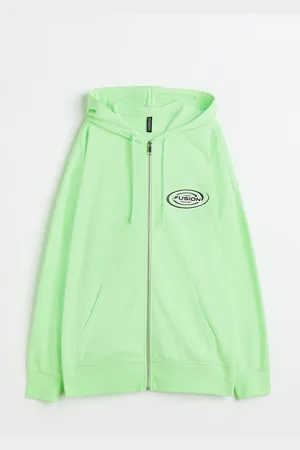 H&M Oversized printed zip-through hoodie