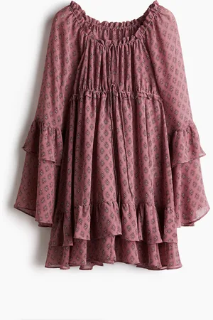 H&M Flounced chiffon dress