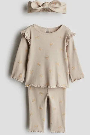H&M 3-piece ribbed cotton set