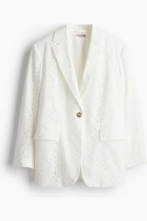 H&M Oversized broderie anglaise blazer