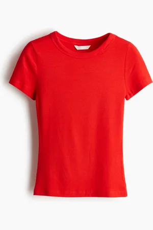 H&M Ribbed modal-blend T-shirt