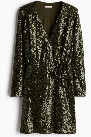 H&M Sequined wrap dress