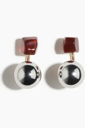 H&M Sphere-detail front and back earrings