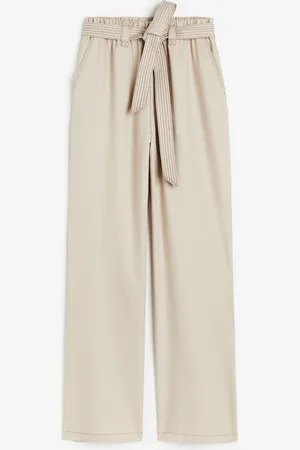H&M Tie-belt lyocell trousers