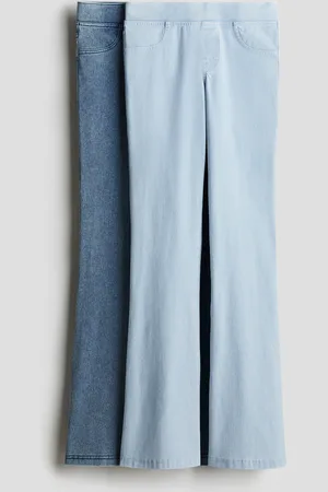 H&M 2-pack flared jersey trousers