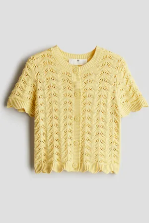 H&M Pattern-knit cotton top