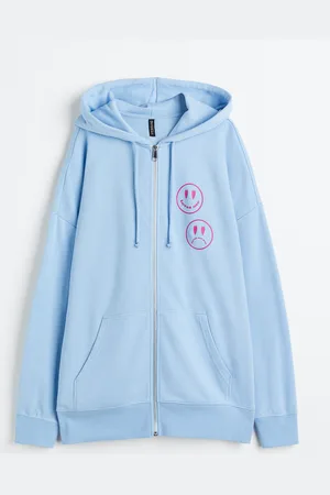 H&M Oversized printed zip-through hoodie