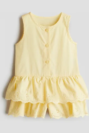 H&M Flounced cotton romper suit