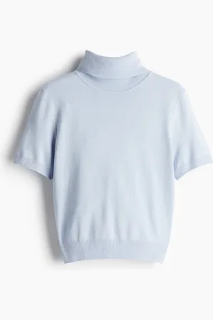 H&M Fine-knit polo-neck top