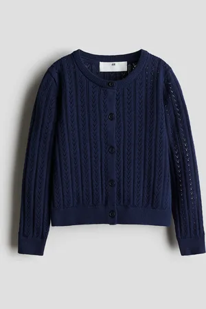 H&M Pointelle-knit cotton cardigan