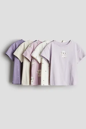 H&M 5-pack printed jersey tops