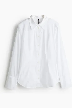 H&M Shoulder-pad tapered-waist shirt