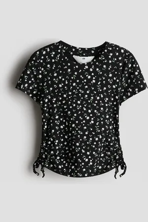 H&M Drawstring-detail jersey top