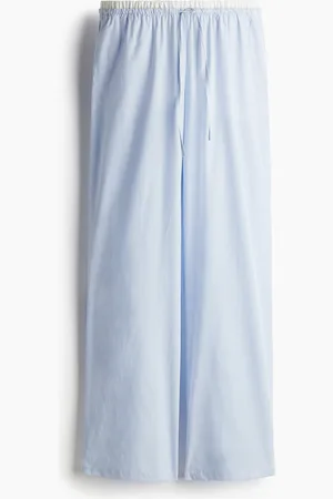 H&M Double-waistband poplin drawstring trousers