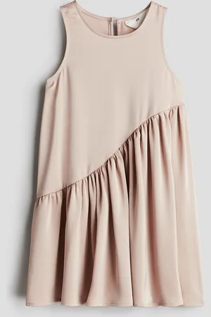 H&M Gathered satin dress